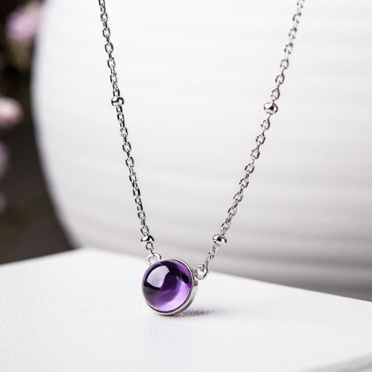 real amethyst shard necklace
